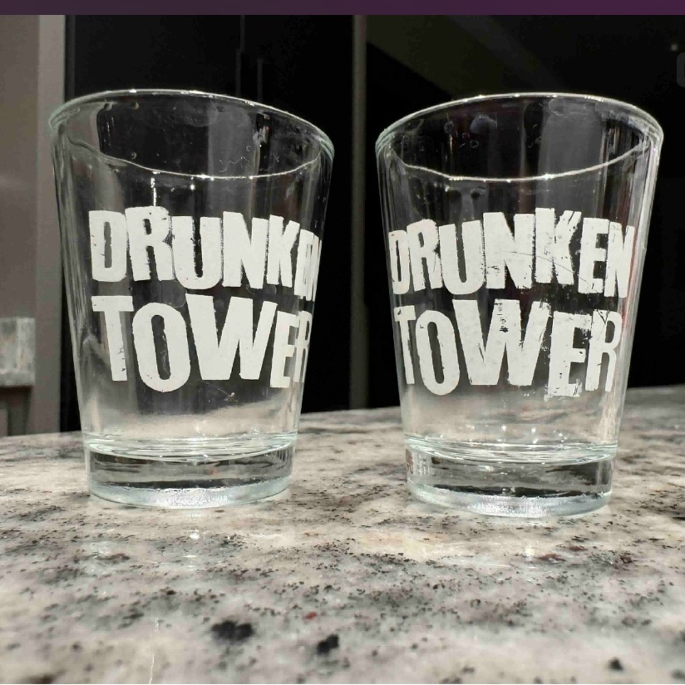 Drunken tower Clear shot Glass Set